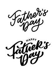 Happy Father's Day Calligraphy greeting card. Banner Vector illustration.