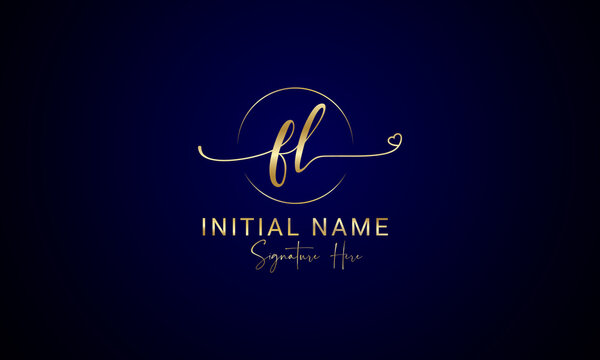 FL, LF, F, and L Initial Letter Luxury-Premium Logo.