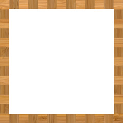 Wooden bamboo square frame, wooden bamboo frame made of a combination of different woods