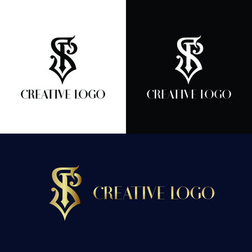 SP business logo or PS icon, letter, and monogram logo design vector file 
