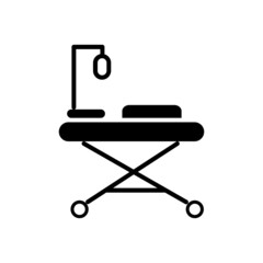 hospital bed new icon simple vector