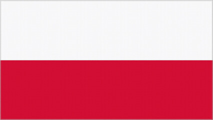 Poland embroidery flag. Polish emblem stitched fabric. Embroidered coat of arms. Country symbol...