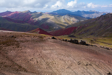 The Andes, Andes Mountains or Andean are the longest continental mountain range in the world. Beautiful mountain landscape in Peru