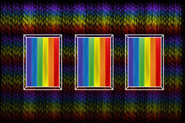 Rainy LGBTQ day colorful background vector behind LGBTQ windows with light and rain.