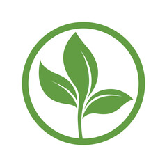 Tea leaves icon vector, tea leaf logo design, tea leaf symbol