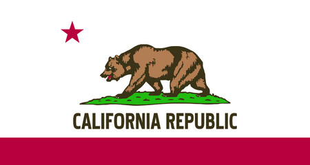 Flag of California - United States emblem graphic element Illustration template design
