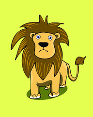 lion cartoon character in vector illustration design