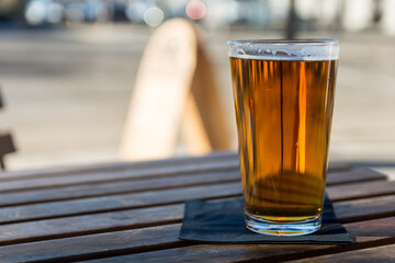 Fresh beer on a nice day