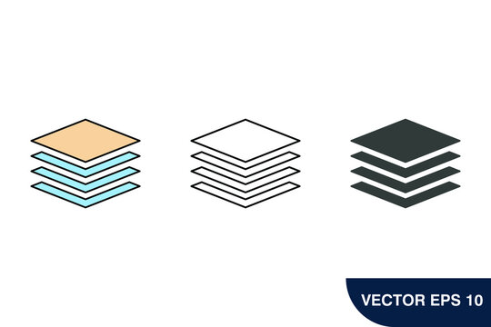 layer icons  symbol vector elements for infographic web