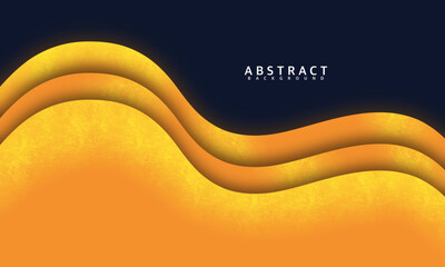 Abstract orange and yellow gradient geometric shapes background. Modern minimal vector design template.