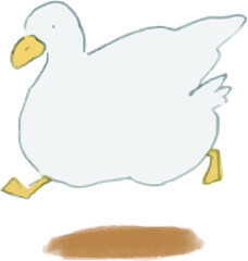 かわいいアヒルのアイコン