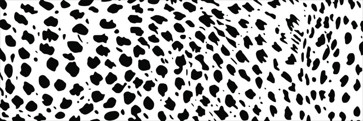 Cheetah, Leopard or Jaguar (Big Cat Family) Motifs Pattern. Animal Print-Series. Vector Illustration  