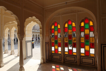 Sheesh Mahal (Palace of mirror and reflection) Amer Fort, Jaipur, Rajasthan, India