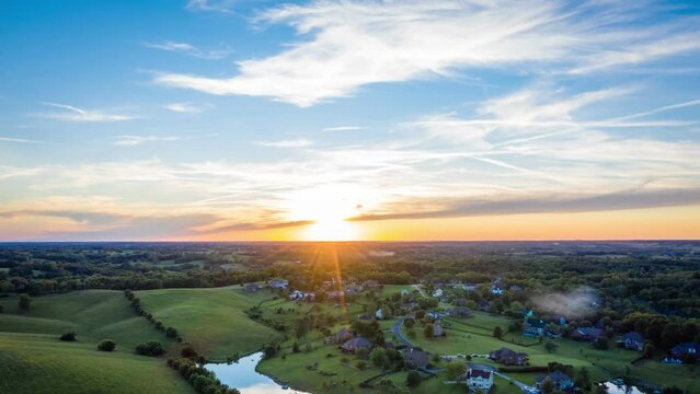 Sunset over rural Kentucky