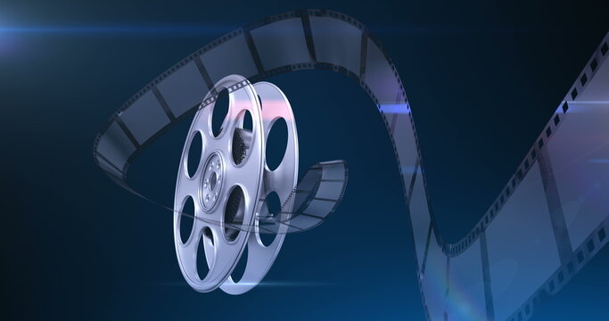 Film rolling out of a film reel
