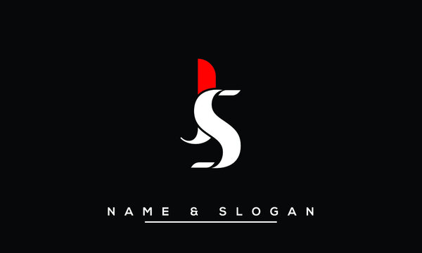 JS,  SJ,  J,  S   Abstract  Letters  Logo  Monogram