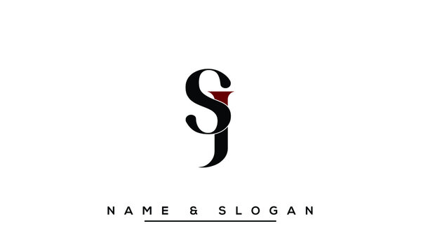 JS,  SJ,  J,  S   Abstract  Letters  Logo  Monogram