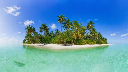 Foto auf Alu-Dibond  Beautiful maldives tropical island - Panorama © Igor