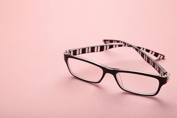 Black eye glasses spectacles with black frame for reading daily life to a person with visual...