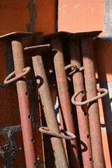 close up of a rusty pipe