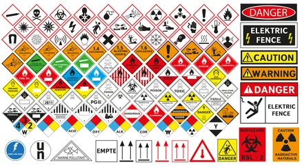 Foto op Aluminium Vector hazardous material signs. All classes. © Alex Darts