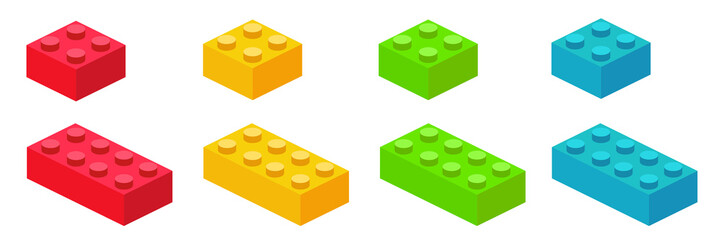 Building plastic toy bricks or child blocks construction flat cartoon illustration jpg image element isolated clipart building blocks, color jpeg illustration icon