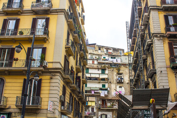 Fototapeta na wymiar Typical narrow street in Naples, Italy 