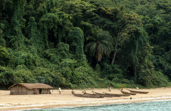 P&ecirc;cheurs, Lac Tanganyika, Parc national de Gombe, Tanzanie