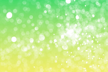 Fototapeta na wymiar Summer green sparkling glitter bokeh background, abstract defocused lights texture