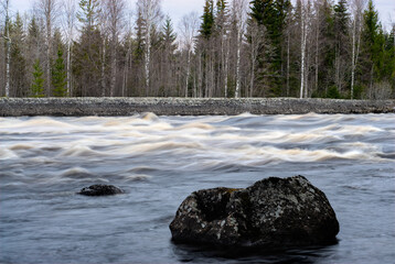 Fototapeta na wymiar Long exposure of a flowing river