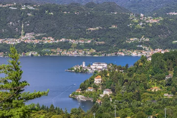 Foto op Canvas Panoramic view of the nature landscape in Orta San Giulio, Italy. © rpbmedia