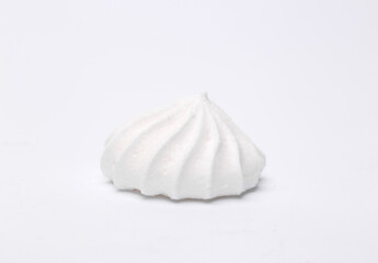 Sweet white meringue isolated on a white background.