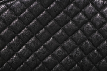 Surface squares of black leather texture