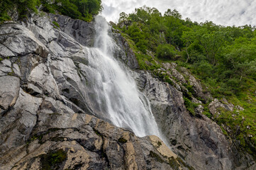 Aber Falls or in Welsh Rhaeadr Fawr is waterfall located about two miles south of the village of Abergwyngregyn, Gwynedd, Wales