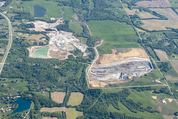 Aerial View of Quarry in Missouri, USA