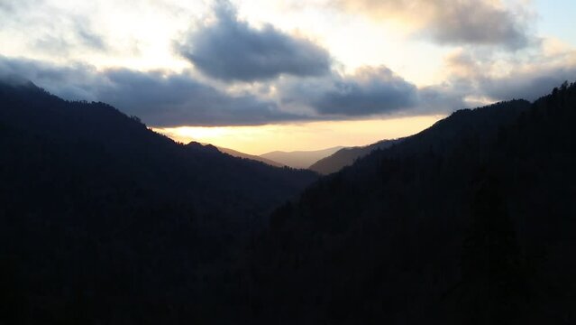 Sunset in Smoky Mountains - Great Smoky Mountains National Park, Tennessee