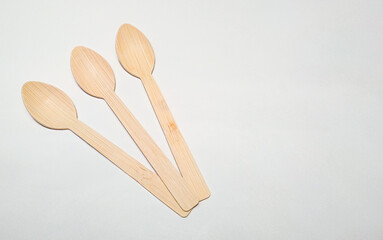 wooden spoons, disposable .Eco-friendly materials.with space for text