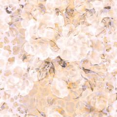 Abstract seamless print magical flowers