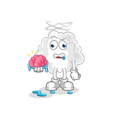 cloud no brain vector. cartoon character