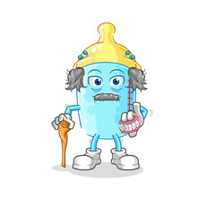 baby bottle white haired old man. character vector