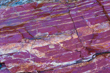 Close up of red layers of Jasper in the vicinity of the village of Marble Bar, Western Australia
