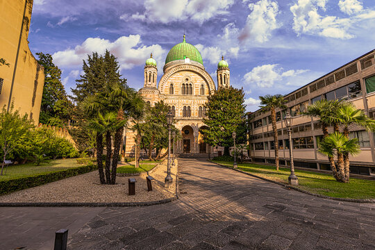 The Synagogue in the medieval famous city of Florence, Italy