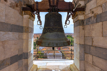 Obraz premium Central square of the medieval city of Pisa in Tuscany, Italy