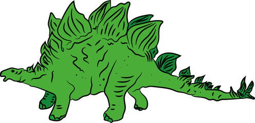 dinosaur stegosaurus vector © Orimissy