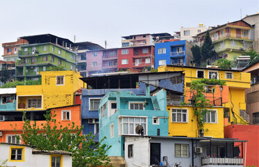 Fototapeta na wymiar colorful houses country