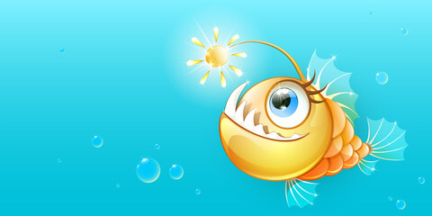 Fototapeta na wymiar AnglerFish summer concept