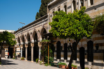 Damascus, Syria -May, 2022: Inside the historical landmark and museum, Al Azem Palace of Damascus,...