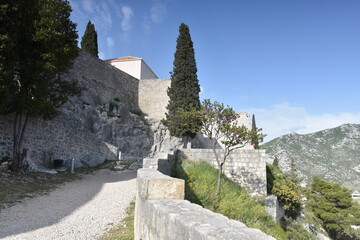 Fototapeta na wymiar Klis Castle, croatia, split, heritage city, building,