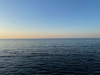 sunset over sea