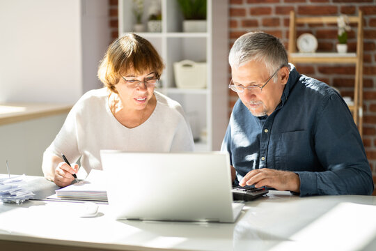 Senior Couple Doing Their Finances